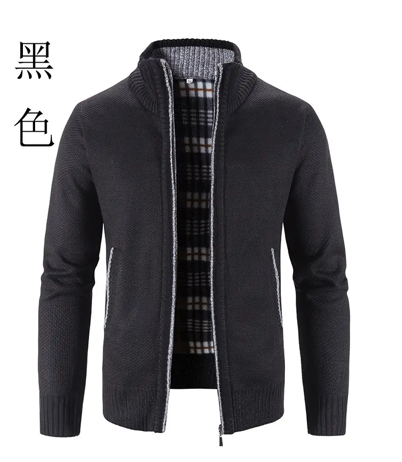 Men's Black Knitwear Cross-Border Warm Jacket — feature 25