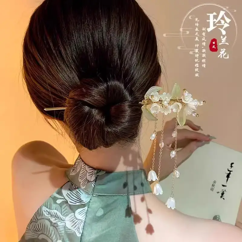 Antique Walking Tassel Hairpin Women's Hanfu Style - Image 137