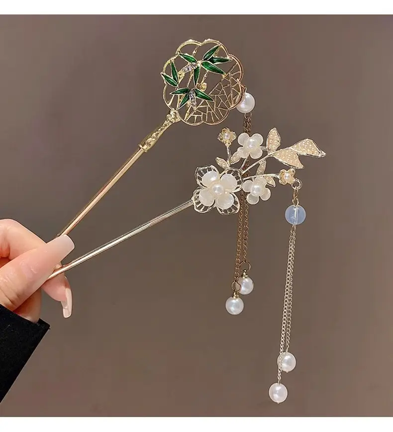 Antique Walking Tassel Hairpin Women's Hanfu Style — feature 21