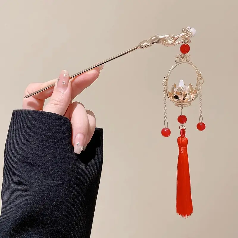 Antique Walking Tassel Hairpin Women's Hanfu Style - Image 107