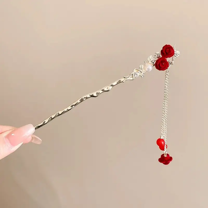 Antique Walking Tassel Hairpin Women's Hanfu Style - Image 34