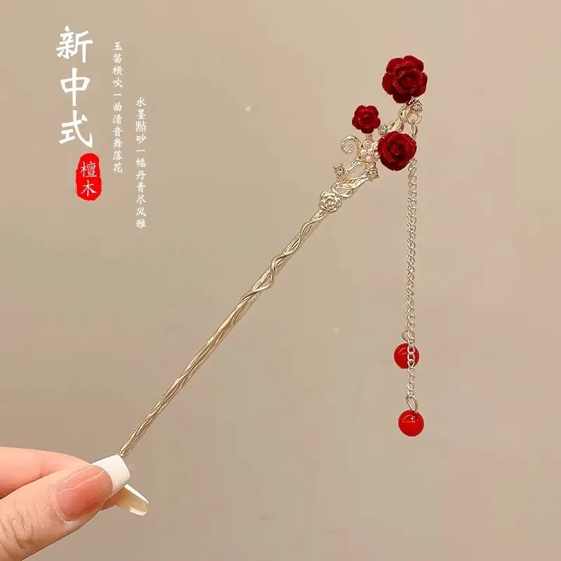 Antique Walking Tassel Hairpin Women's Hanfu Style - Image 36