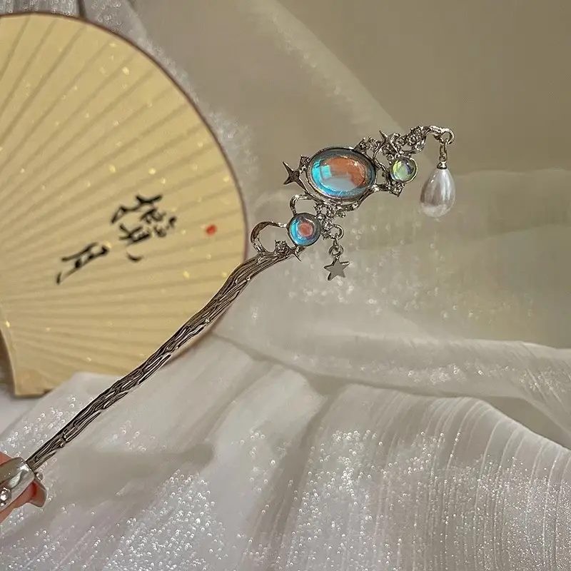Antique Walking Tassel Hairpin Women's Hanfu Style - Image 83