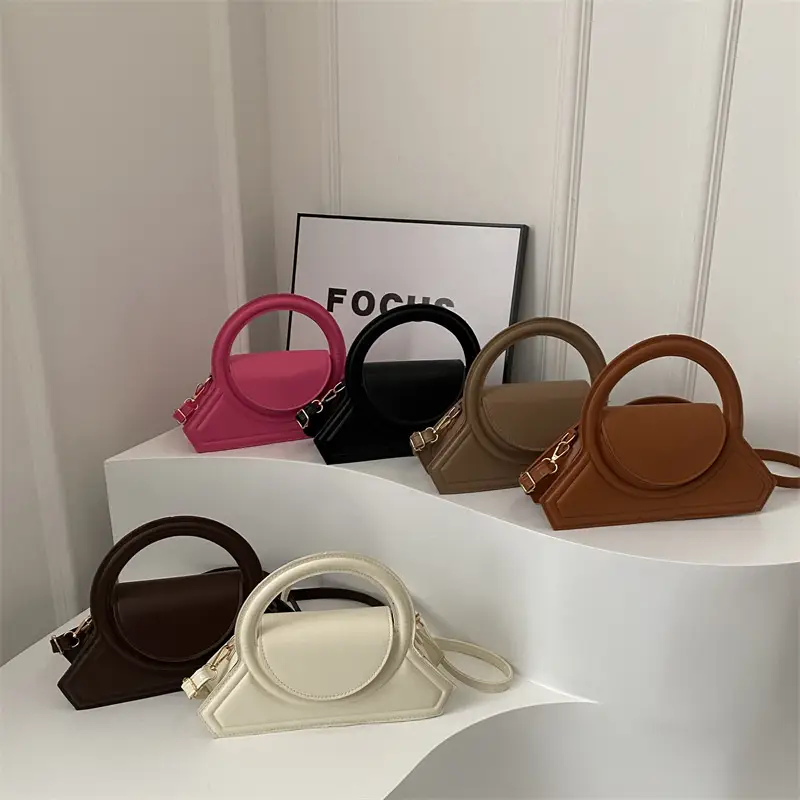 Women's Cream Leather Shoulder Crossbody Bag 2024 - Image 7