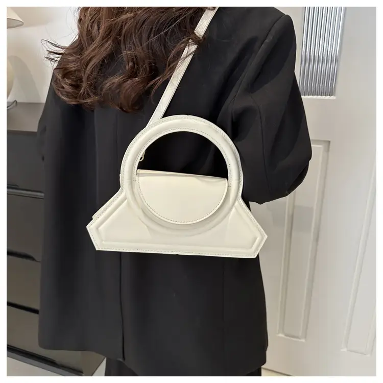 Women's Cream Leather Shoulder Crossbody Bag 2024 — feature 17