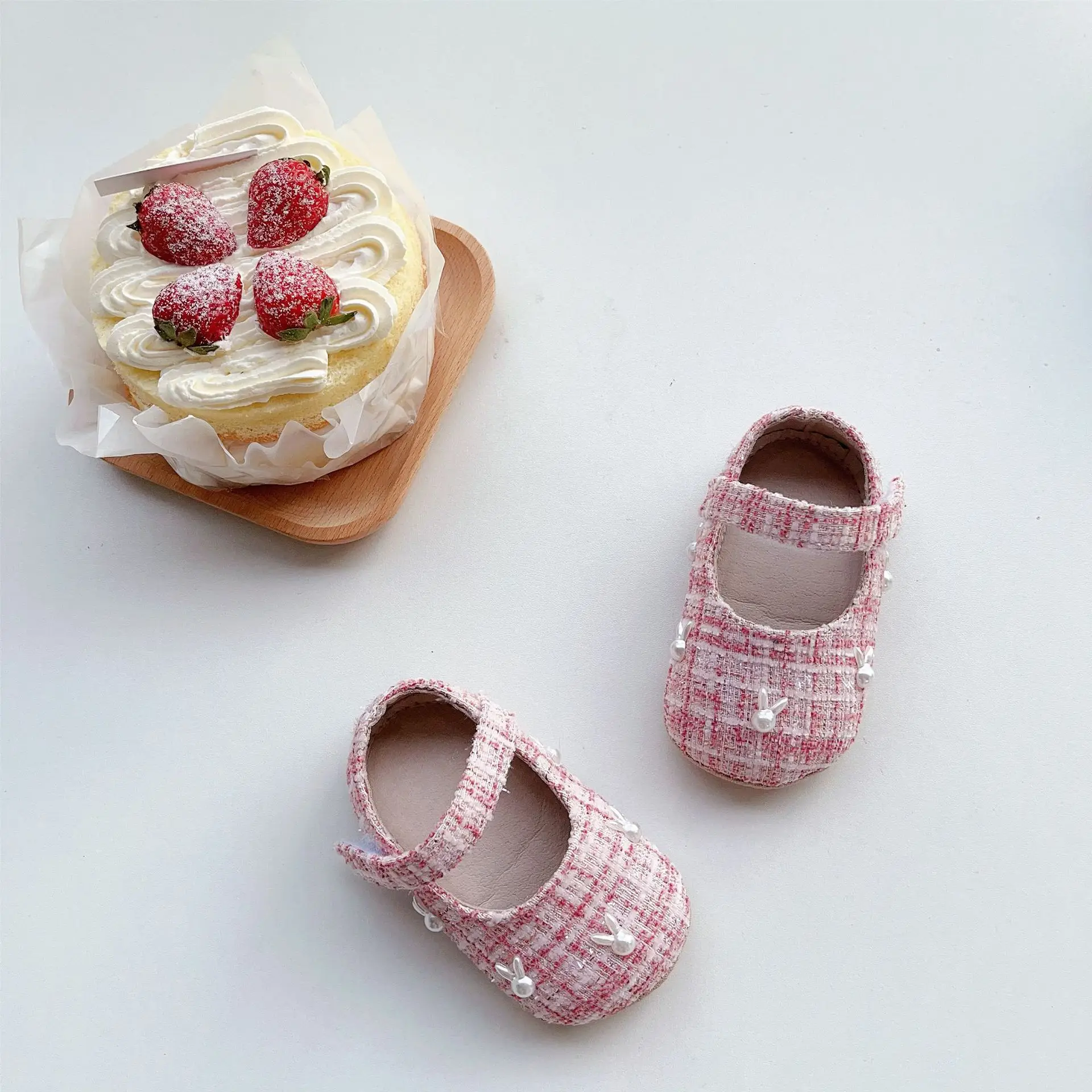 Baby Slip-On Shoes Cream Non-Slip Soft Sole