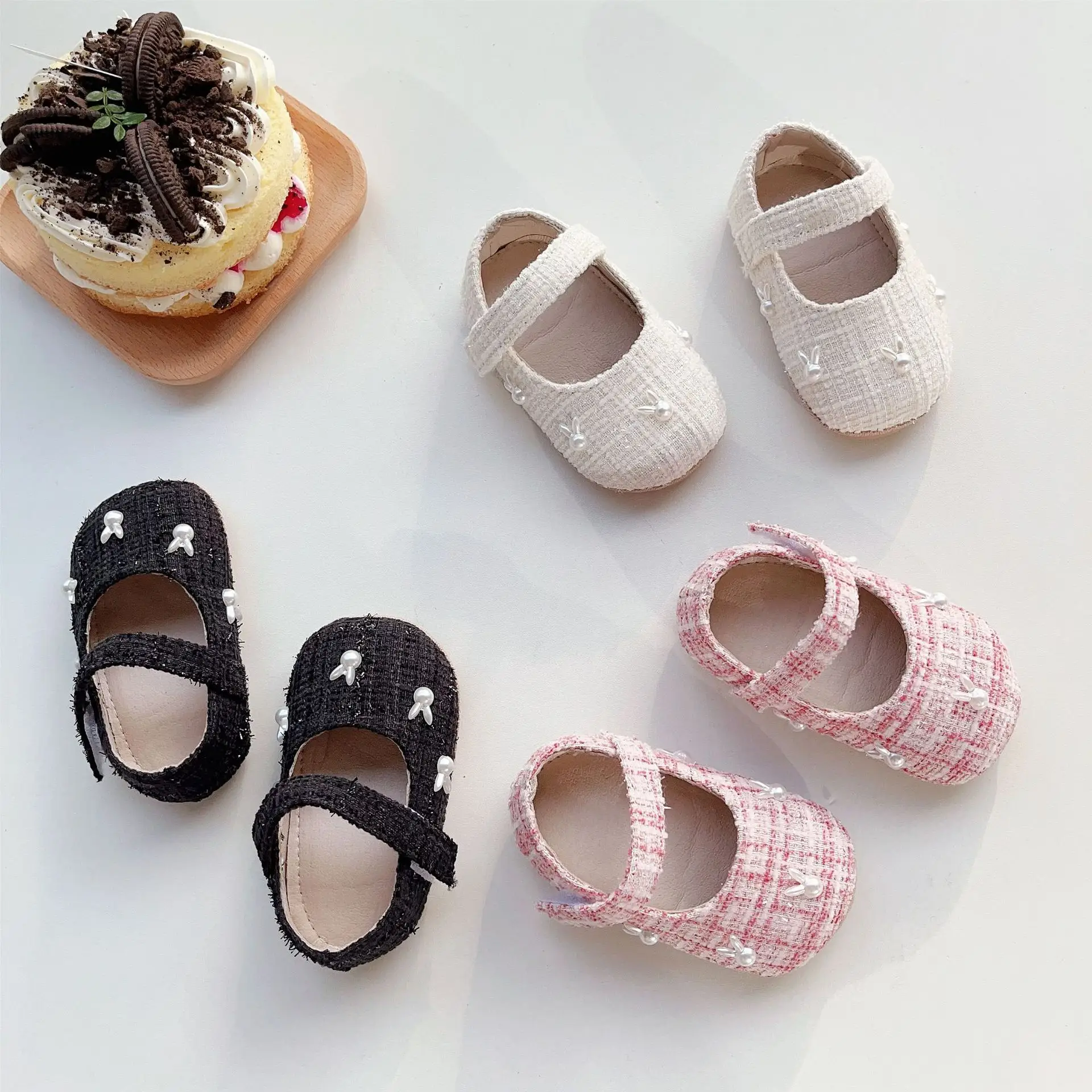 Baby Slip-On Shoes Cream Non-Slip Soft Sole — feature 2