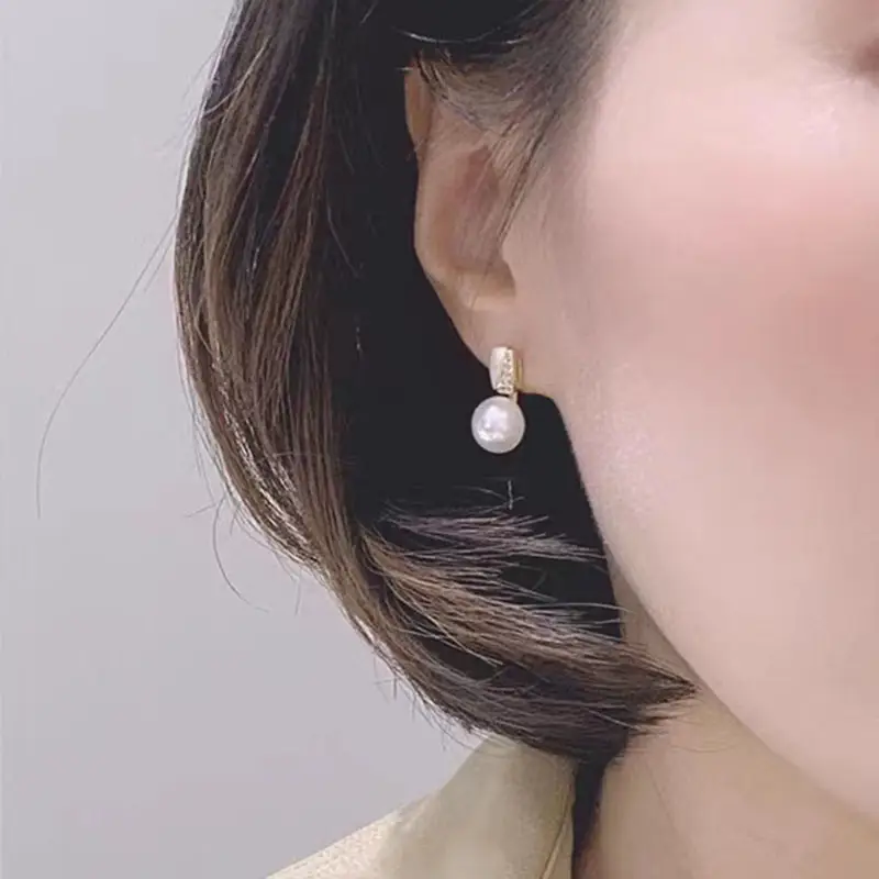 S925 Silver Pearl Earrings French Temperament - Image 7