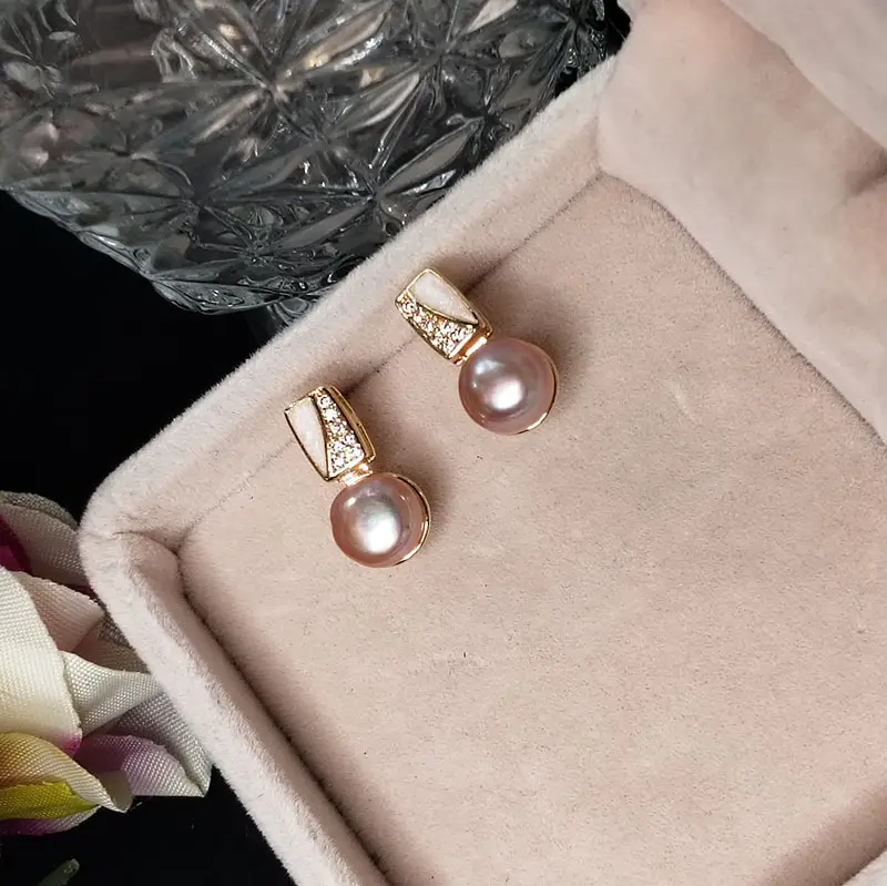 S925 Silver Pearl Earrings French Temperament — feature 9