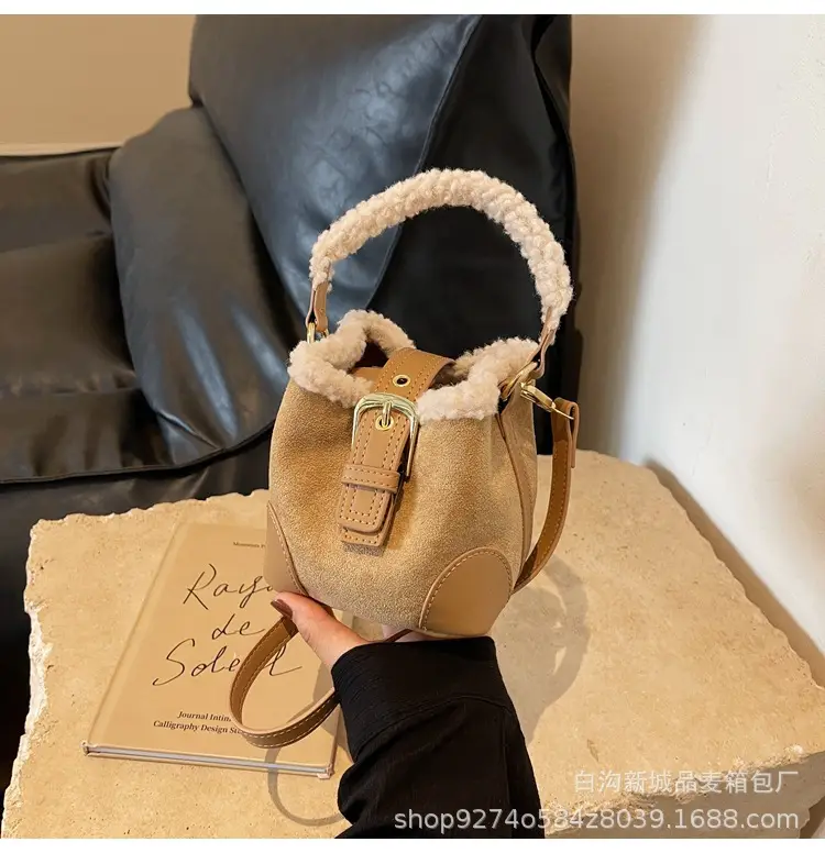 Retro Matte Wool Handbag for Women 2026