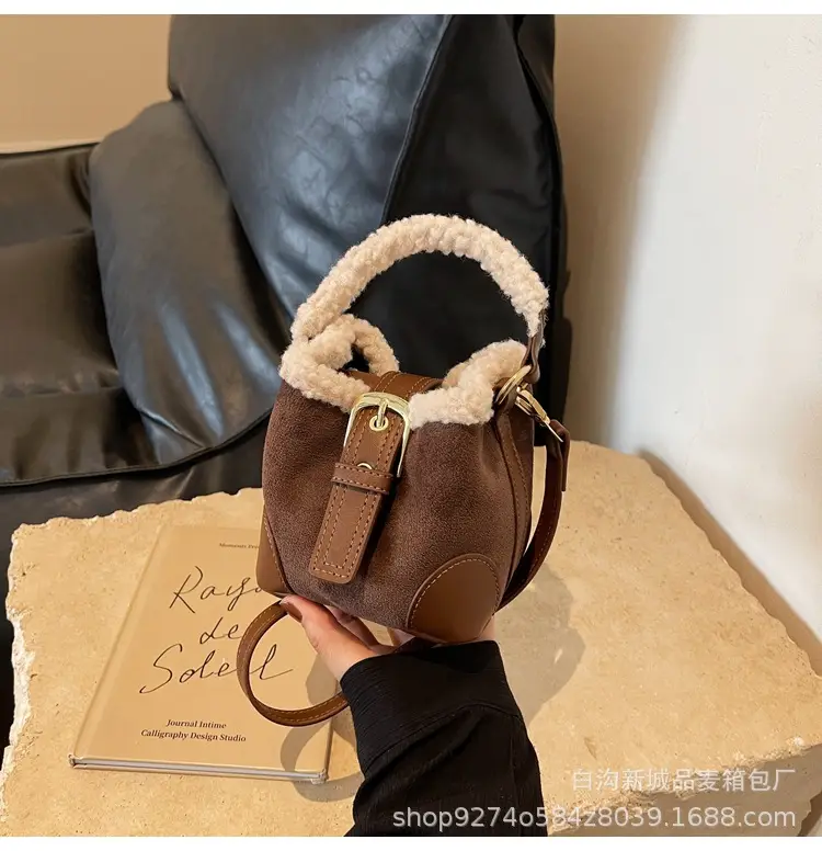 Retro Matte Wool Handbag for Women 2026