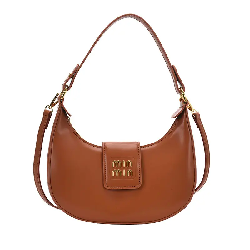 Women's Retro Crossbody Bag Brown Leather Commuter Style