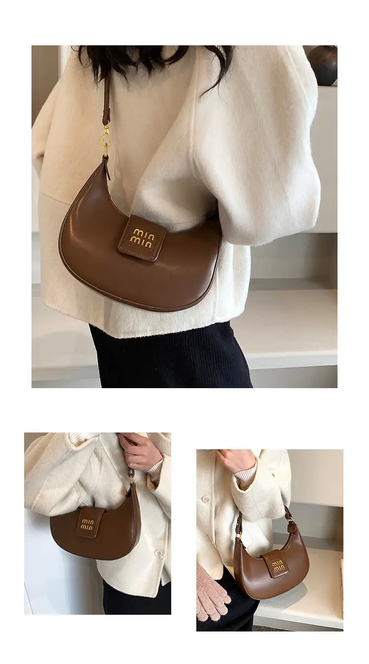 Women's Retro Crossbody Bag Brown Leather Commuter Style — feature 6