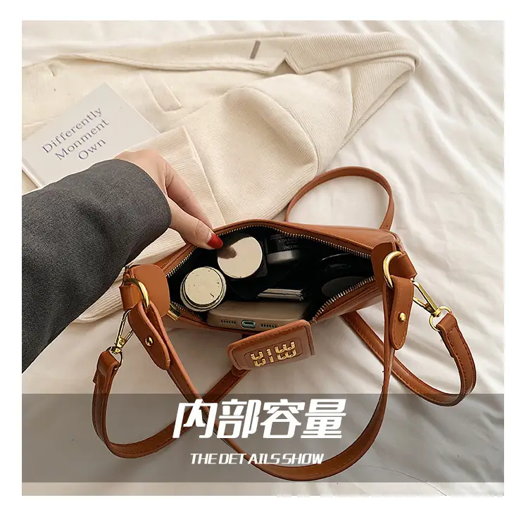 Women's Retro Crossbody Bag Brown Leather Commuter Style — feature 7