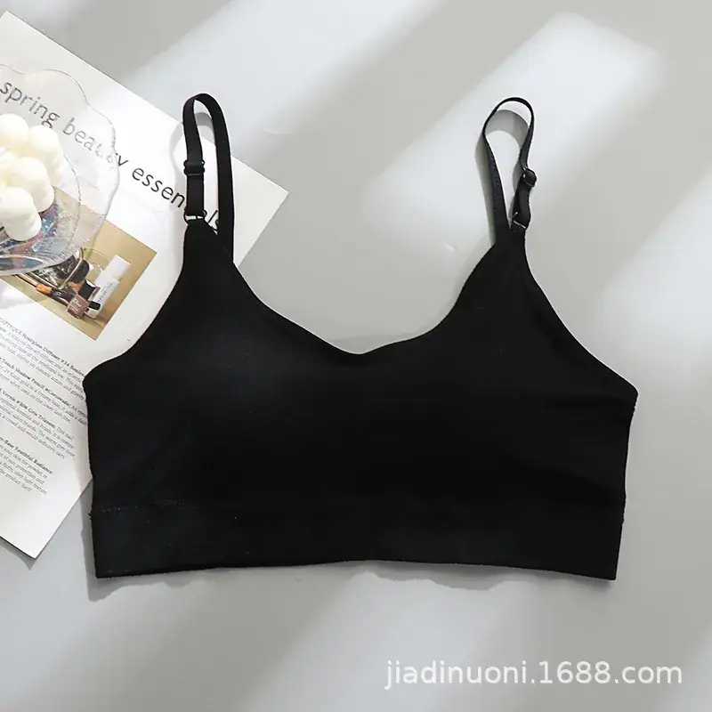 Black V-Neck Vests for Girls Underwear Summer - Image 3