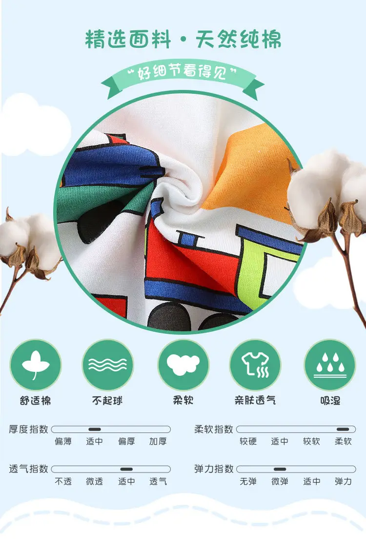 2025 Boys Cartoon Train T-Shirt Short Sleeve Cotton â feature 34