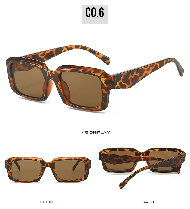 Lovery Leopard Sunglasses for Men Women Square Frame β feature 12
