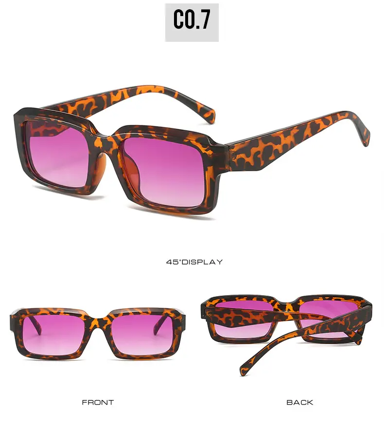 Lovery Leopard Sunglasses for Men Women Square Frame β feature 13