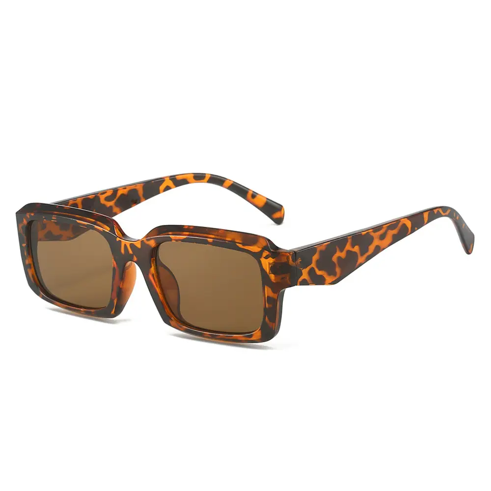 Lovery Leopard Sunglasses for Men Women Square Frame - Image 6