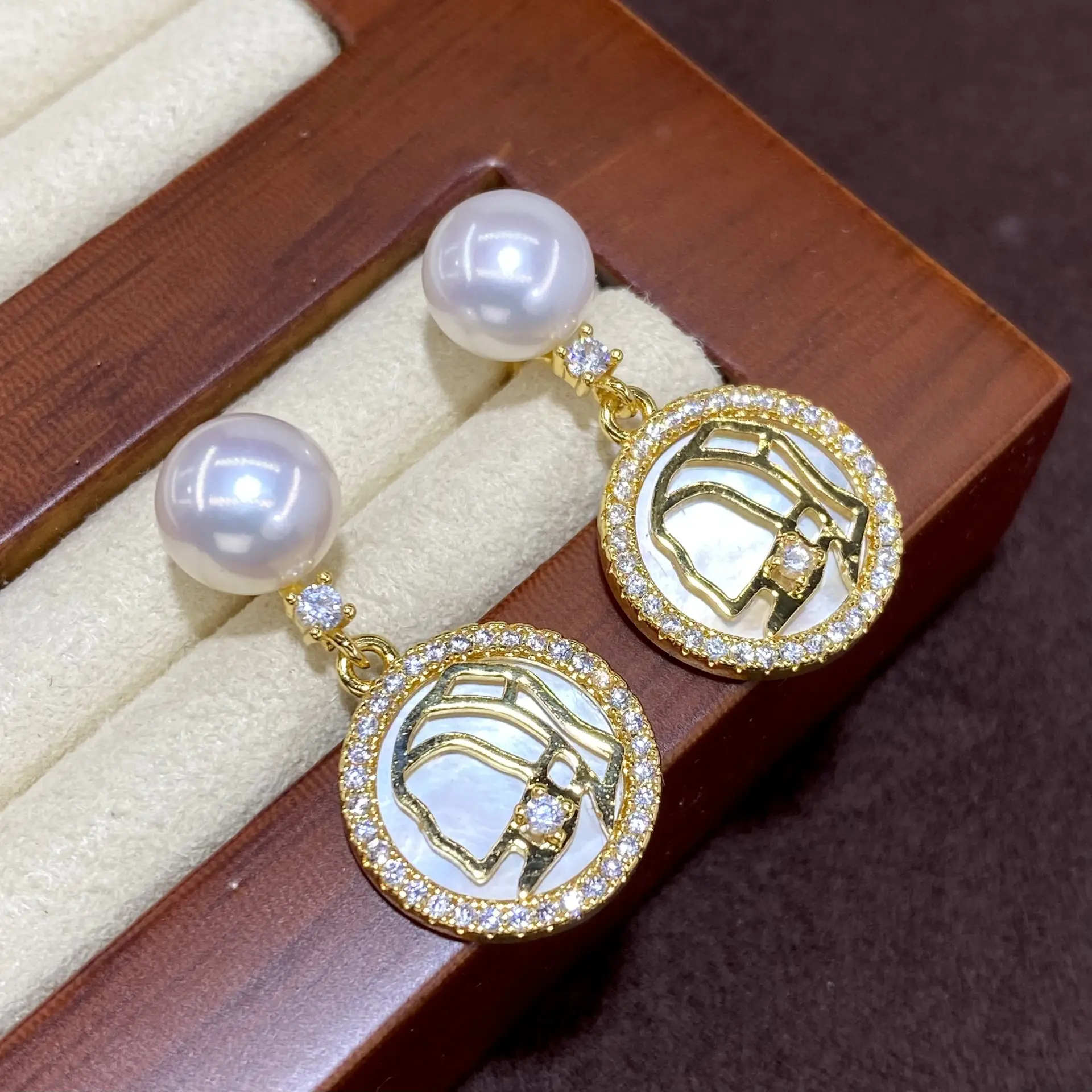 TikTok Style Pearl & Diamond Earrings for Women - Image 4