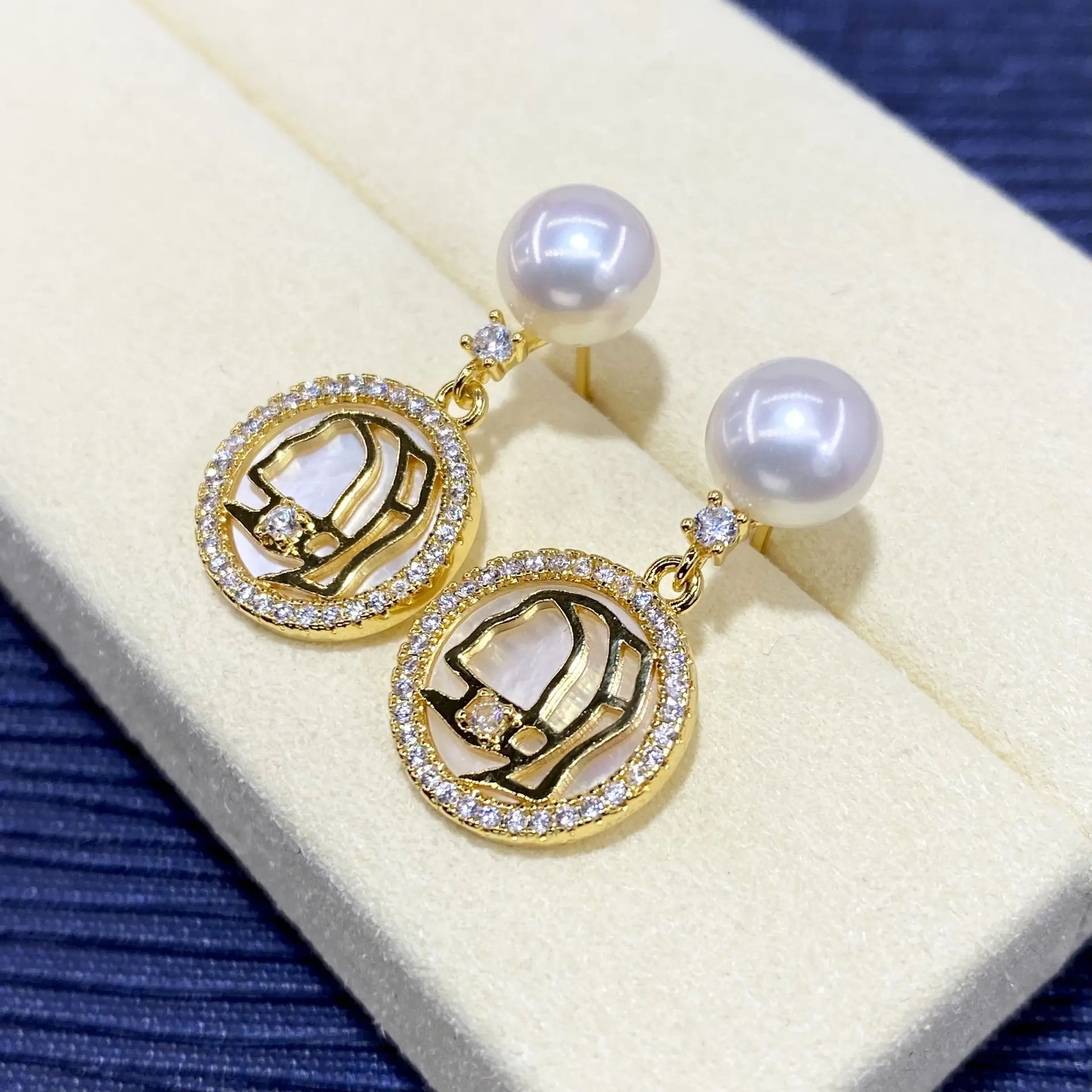 TikTok Style Pearl & Diamond Earrings for Women - Image 5