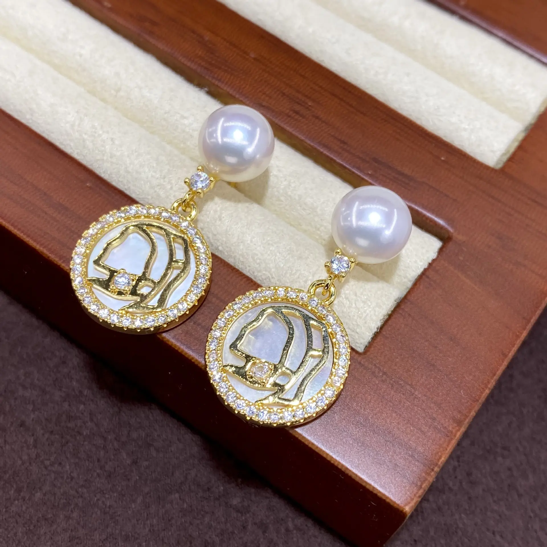 TikTok Style Pearl & Diamond Earrings for Women — feature 4