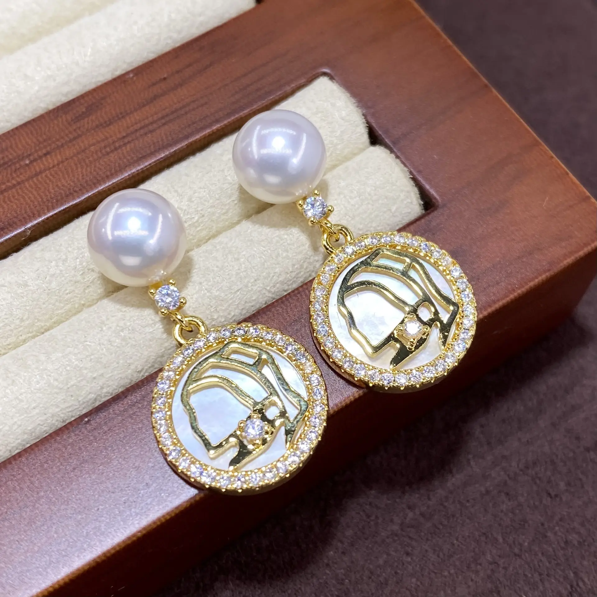 TikTok Style Pearl & Diamond Earrings for Women — feature 9