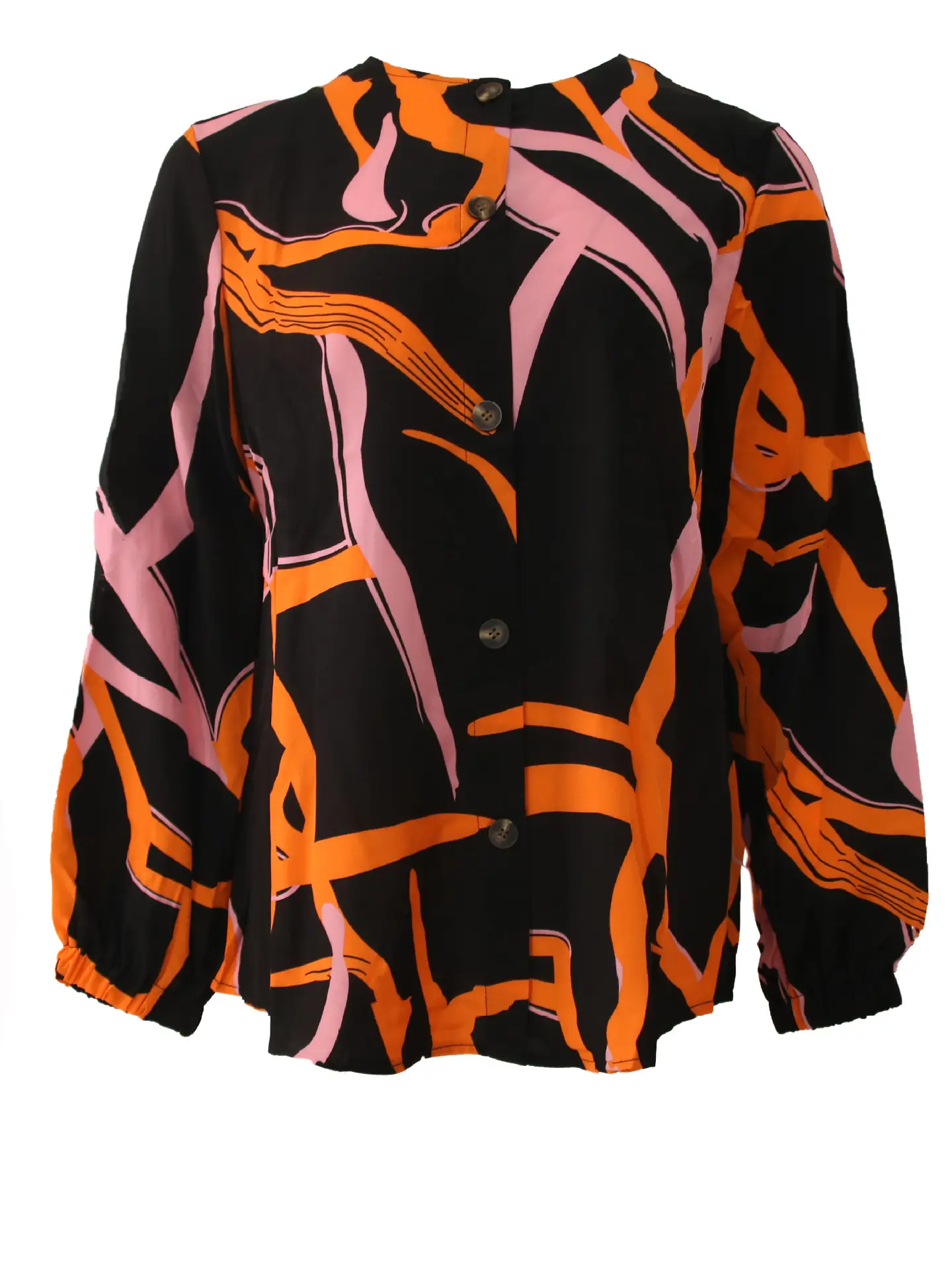 2023 Muslim Floral Puff Sleeve Women's Blouse — feature 6