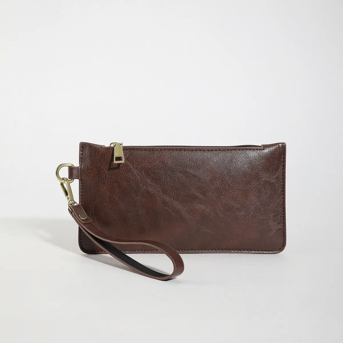 Women's Brown Leather Crossbody Bag with Wide Strap - Image 8