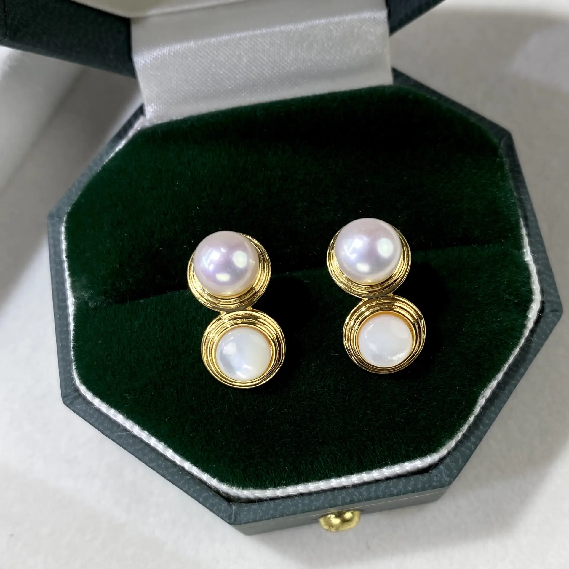 TikTok Fritillaria Double Round Earrings Women S925 Silver - Image 3