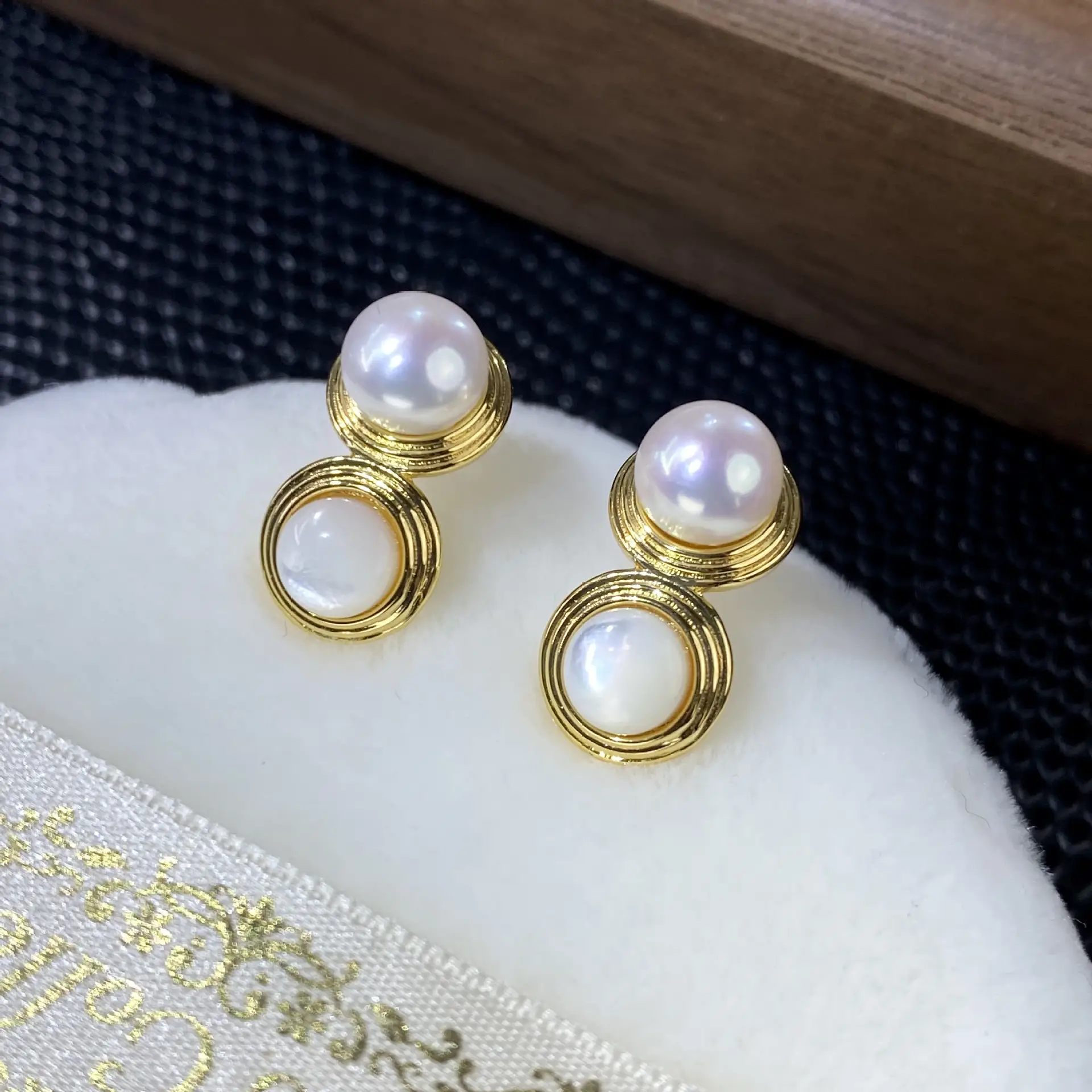 TikTok Fritillaria Double Round Earrings Women S925 Silver - Image 4