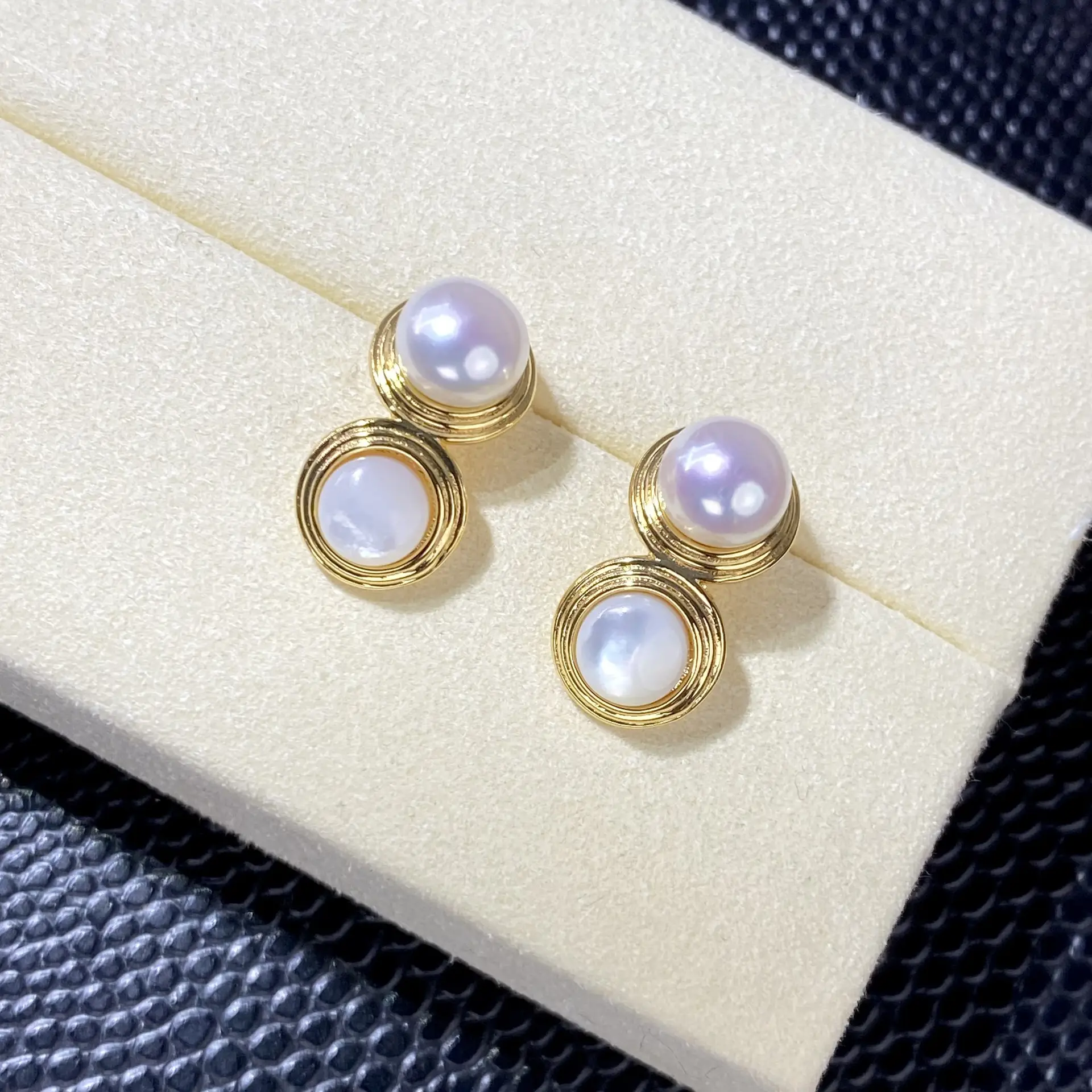 TikTok Fritillaria Double Round Earrings Women S925 Silver - Image 6
