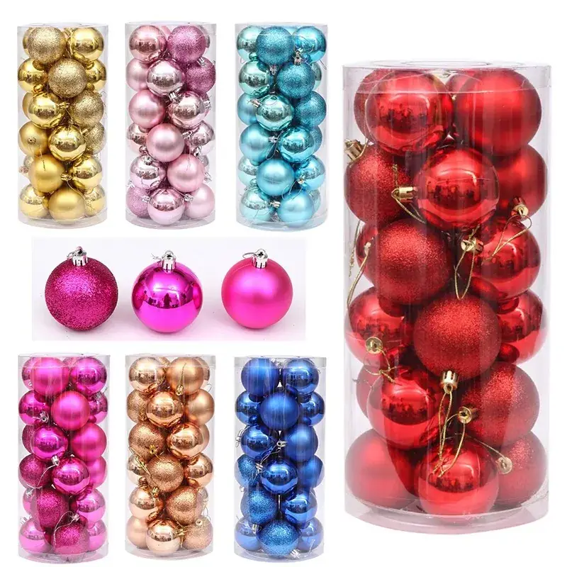 24cm Red Christmas Ball Decorative Ceiling Ball - Image 36