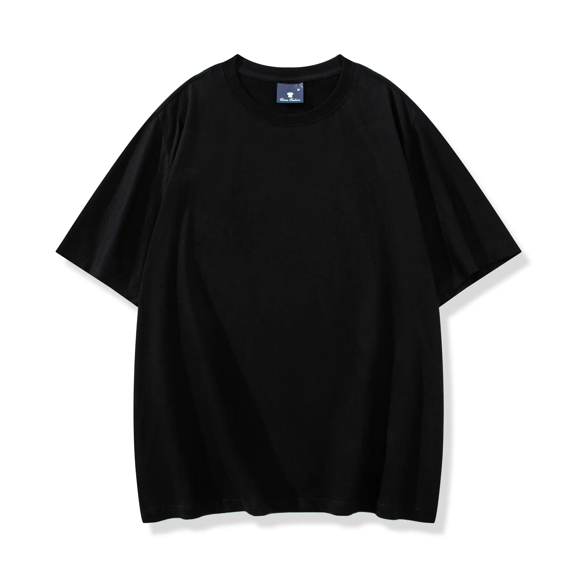 Black Cotton T-Shirt European Size 190g