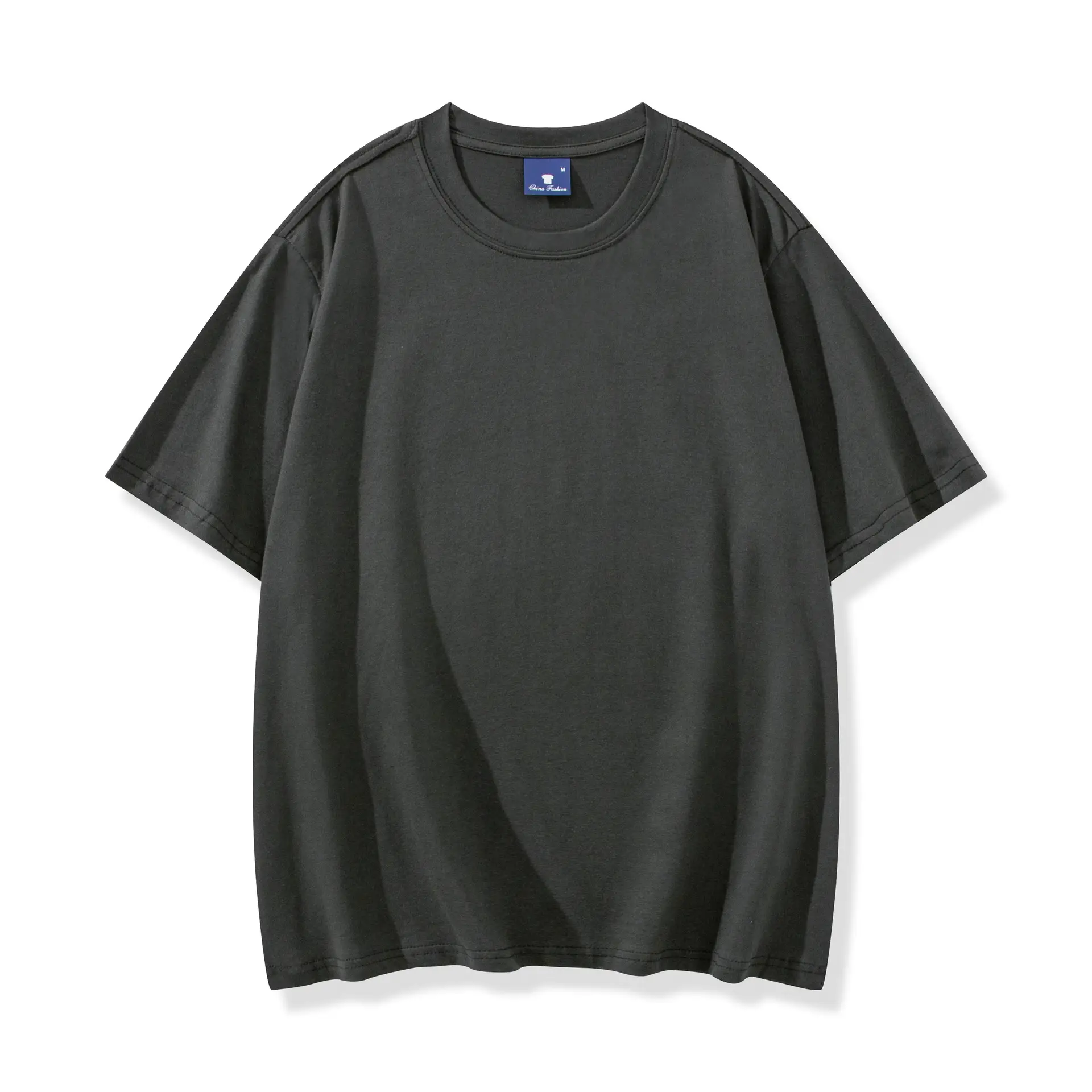 Black Cotton T-Shirt European Size 190g