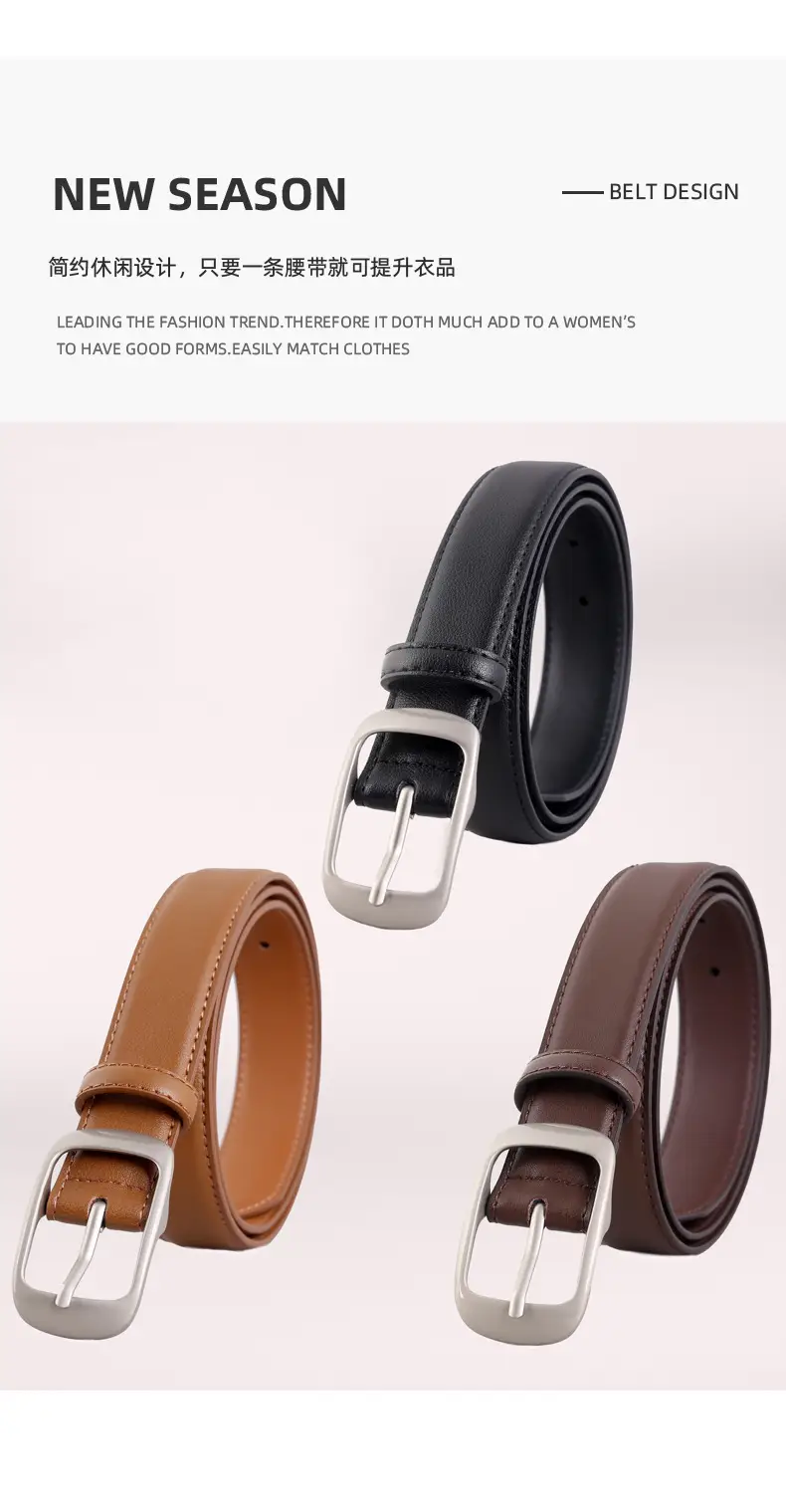 2025 Women Genuine Leather Belt Korean Style Jeans Belt — feature 31