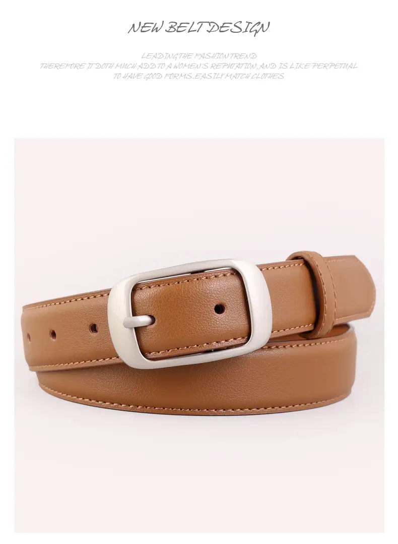 2025 Women Genuine Leather Belt Korean Style Jeans Belt — feature 37