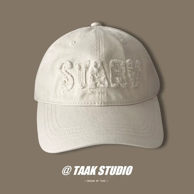 Plum Color Street Faded Letter Peaked Cap for Women — feature 6