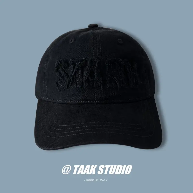 Plum Color Street Faded Letter Peaked Cap for Women — feature 7