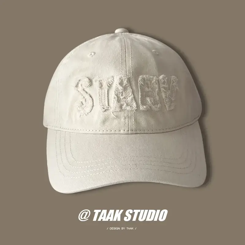 Plum Color Street Faded Letter Peaked Cap for Women - Image 3