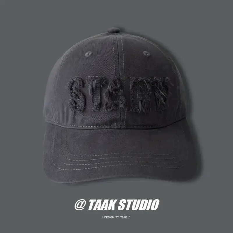 Plum Color Street Faded Letter Peaked Cap for Women - Image 5