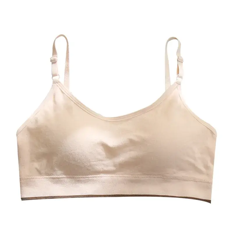 Beige Fixed Cup Tube Top Underwear for Girls - Image 10