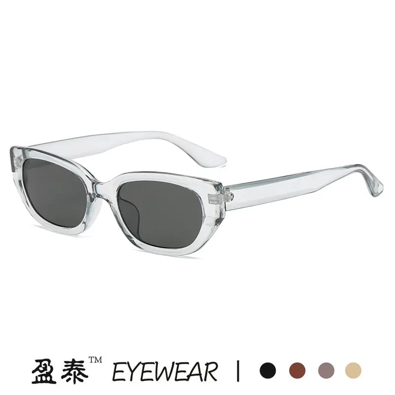 Women's Korean Retro Cat Eye Sunglasses Black - Image 7