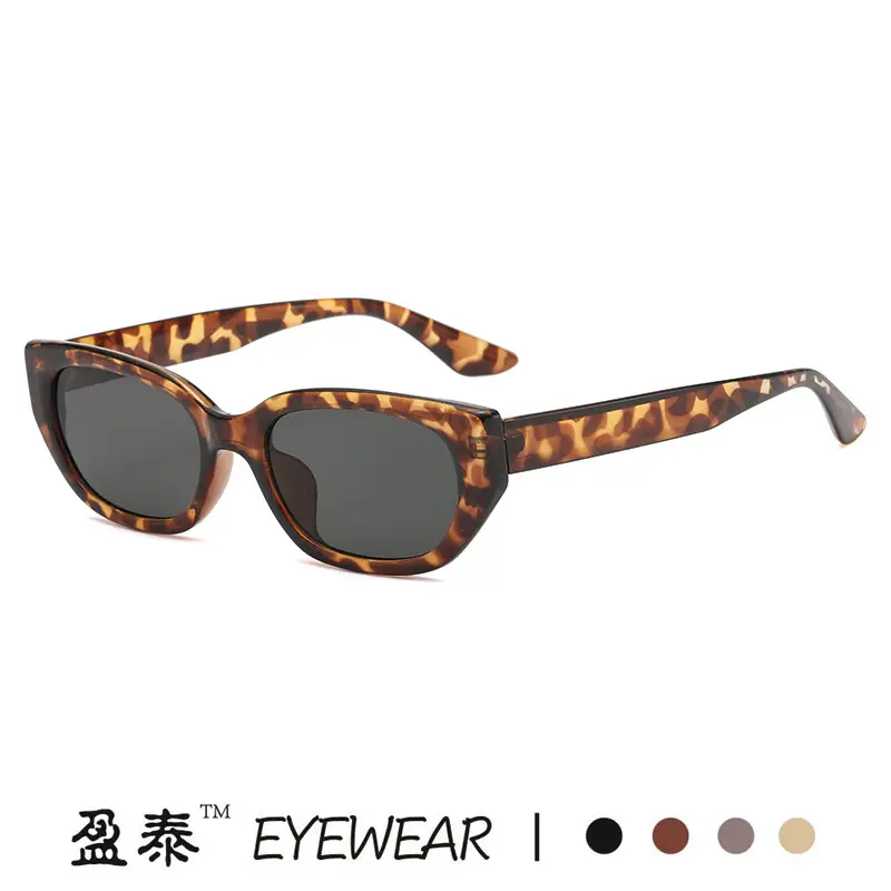 Women's Korean Retro Cat Eye Sunglasses Black - Image 8