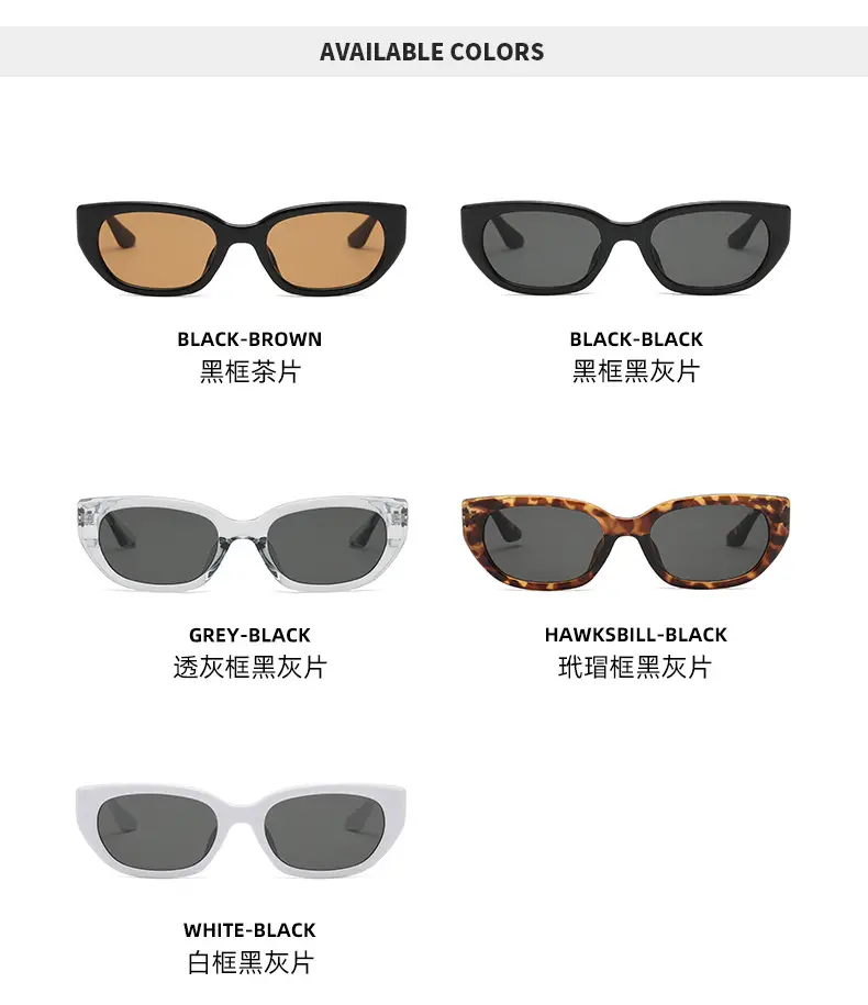 Women's Korean Retro Cat Eye Sunglasses Black — feature 13