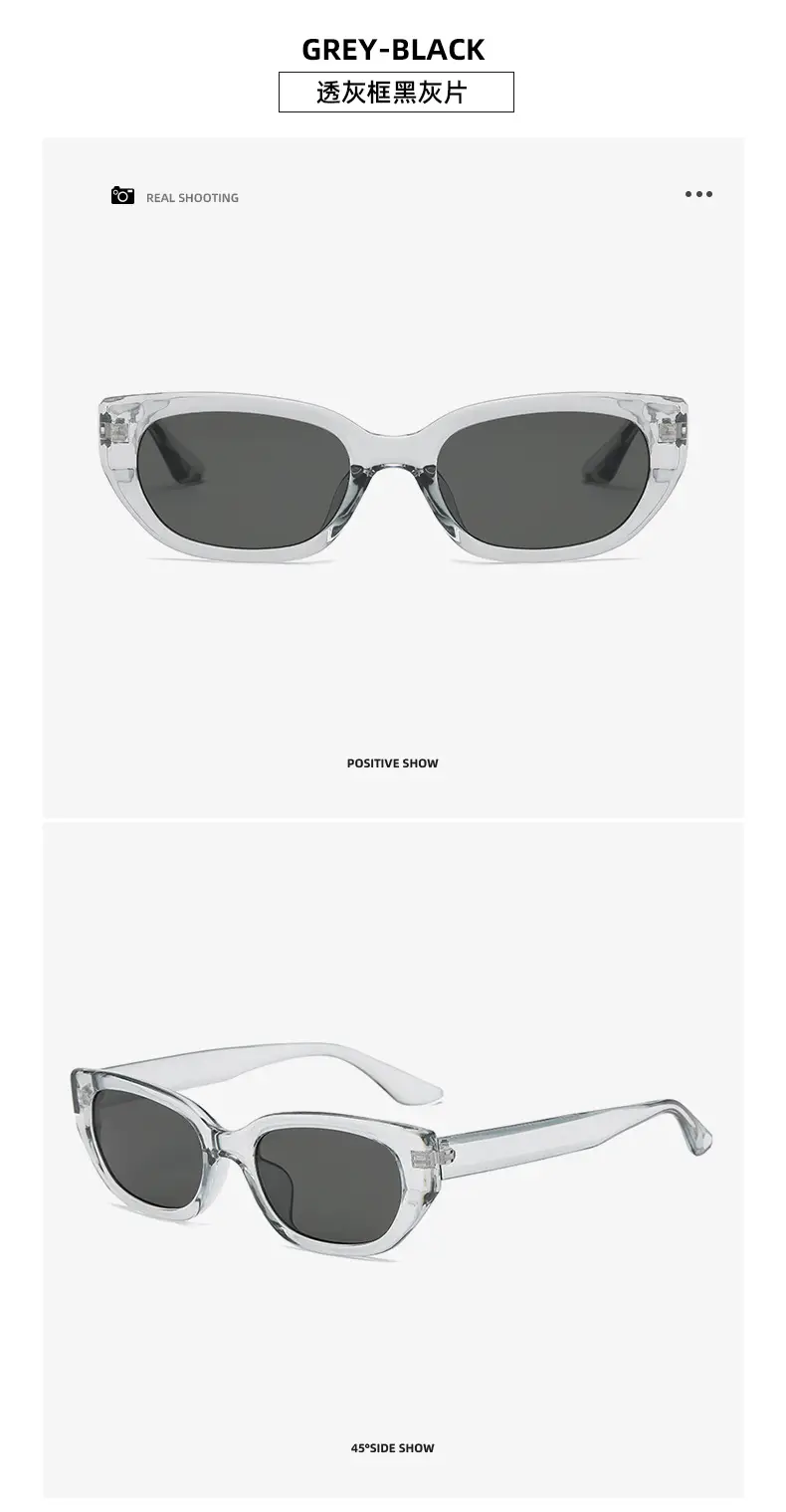 Women's Korean Retro Cat Eye Sunglasses Black — feature 16