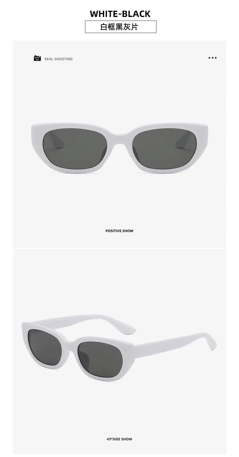 Women's Korean Retro Cat Eye Sunglasses Black — feature 18