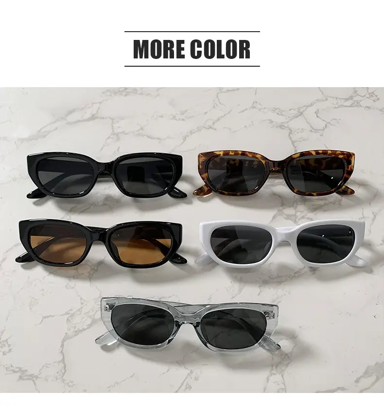 Women's Korean Retro Cat Eye Sunglasses Black — feature 19
