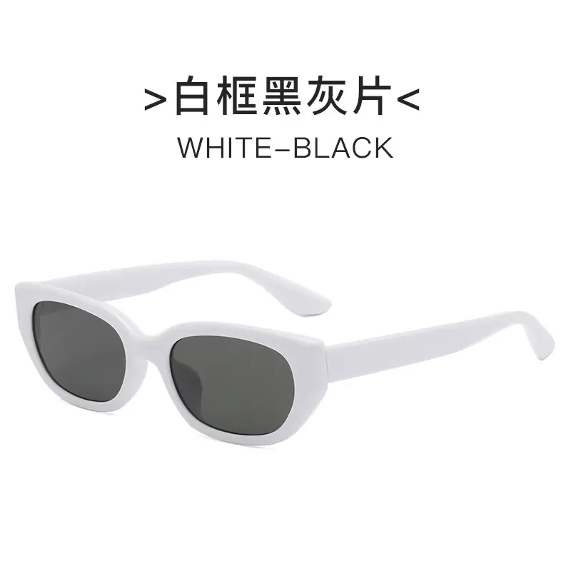 Women's Korean Retro Cat Eye Sunglasses Black - Image 3