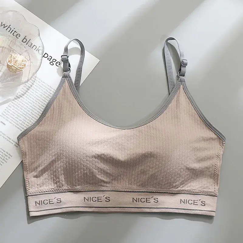 Women's Push Up V-Shape Bra Beige Adjustable Straps - Image 7